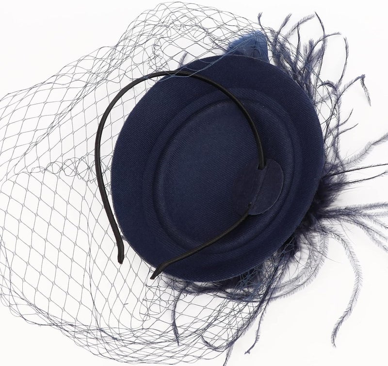 DRESHOW Fascinators Hat Feather Headband Women's Fascinators Tea Party Headwear with Clip Flower Head Band for Girls & Women - Image 4